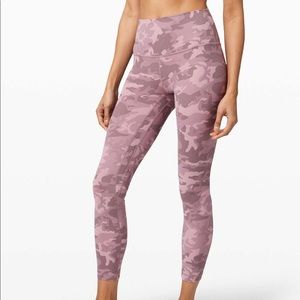 Lululemon align pant camo pink size 6